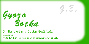 gyozo botka business card